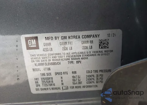 2022 Buick Encore Gx Fwd Essence z USA, uszkodzony, nr VIN KL4MMFSL8NB085434